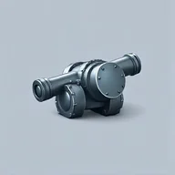 Painted collectible: a slim grey steel cannon.