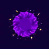 Painted collectible: a swirling violet hole.