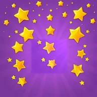 Painted collectible: a shower of golden stars.